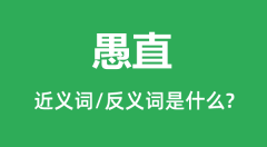 愚直的近义词和反义词是什么_愚直是什么意思?