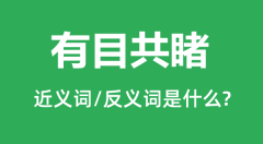 有目共睹的近义词和反义词是什么_有目共睹是什么意思?