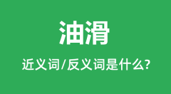 油滑的近义词和反义词是什么_油滑是什么意思?