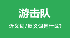 游击队的近义词和反义词是什么_游击队是什么意思?