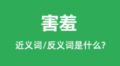 害羞的近义词和反义词是什么_害羞是什么意思?