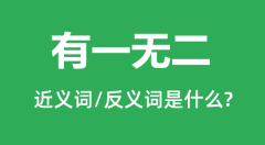 有一无二的近义词和反义词是什么_有一无二是什么意思?