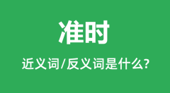 准时的近义词和反义词是什么_准时是什么意思？