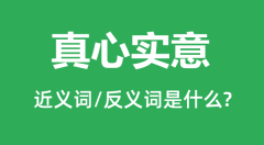 真心实意的近义词和反义词是什么_真心实意是什么意思？