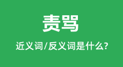 责骂的近义词和反义词是什么_责骂是什么意思?
