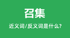 召集的近义词和反义词是什么_召集是什么意思?