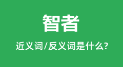 智者的近义词和反义词是什么_智者是什么意思?