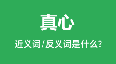 真心的近义词和反义词是什么_真心是什么意思?