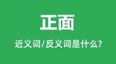 正面的近义词和反义词是什么_正面是什么意思?