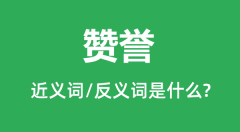 赞誉的近义词和反义词是什么_赞誉是什么意思?
