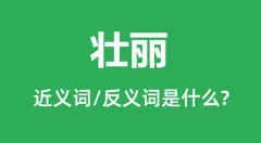 壮丽的近义词和反义词是什么_壮丽是什么意思?