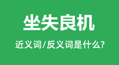 坐失良机的近义词和反义词是什么_坐失良机是什么意思?