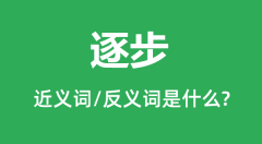 逐步的近义词和反义词是什么_逐步是什么意思?