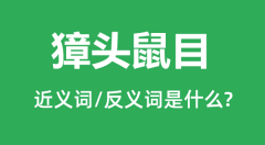 獐头鼠目的近义词和反义词是什么_獐头鼠目是什么意思？