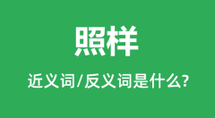 照样的近义词和反义词是什么_照样是什么意思?