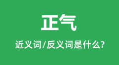 正气的近义词和反义词是什么_正气是什么意思？
