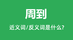 周到的近义词和反义词是什么_周到是什么意思?