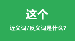 这个的近义词和反义词是什么_这个是什么意思?