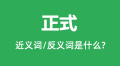 正式的近义词和反义词是什么_正式是什么意思?