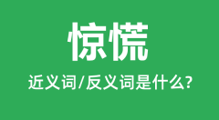 <b>惊慌的近义词和反义词是什么_惊慌是什么意思?</b>