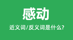 感动的近义词和反义词是什么_感动是什么意思?