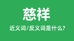 慈祥的近义词和反义词是什么_慈祥形容多大岁数的人?