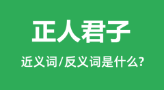 正人君子的近义词和反义词是什么_正人君子是什么意思?