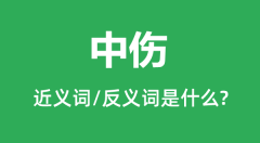 中伤的近义词和反义词是什么_中伤是什么意思?