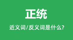 正统的近义词和反义词是什么_正统是什么意思？