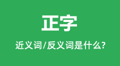 正字的近义词和反义词是什么_正字是什么意思?