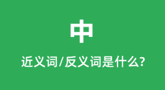 中的近义词和反义词是什么_中是什么意思？