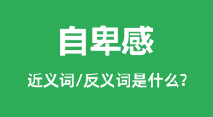 自卑感的近义词和反义词是什么_自卑感是什么意思?