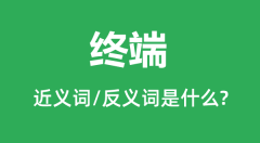 终端的近义词和反义词是什么_终端是什么意思?