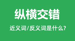 纵横交错的近义词和反义词是什么_纵横交错是什么意思?