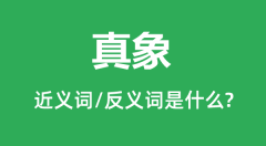 真象的近义词和反义词是什么_真象是什么意思?