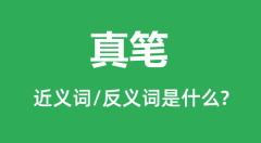 真笔的近义词和反义词是什么_真笔是什么意思?