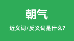 朝气的近义词和反义词是什么_朝气是什么意思?