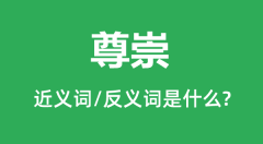 尊崇的近义词和反义词是什么_尊崇是什么意思?