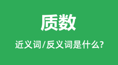 质数的近义词和反义词是什么_质数是什么意思?