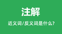 注解的近义词和反义词是什么_注解是什么意思?