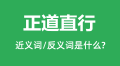 正道直行的近义词和反义词是什么_正道直行是什么意思?