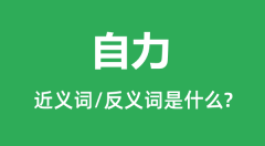 自力的近义词和反义词是什么_自力是什么意思?