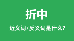 折中的近义词和反义词是什么_折中是什么意思?