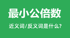 最小公倍数的近义词和反义词是什么_最小公倍数是什么意思？