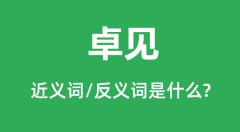 卓见的近义词和反义词是什么_卓见是什么意思?