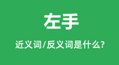 左手的近义词和反义词是什么_左手是什么意思?