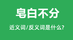 皂白不分的近义词和反义词是什么_皂白不分是什么意思?