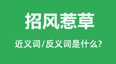 招风惹草的近义词和反义词是什么_招风惹草是什么意思?