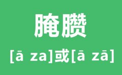 腌臜怎么读_腌臜的读音是什么_腌臜是什么意思？