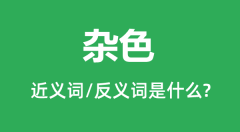杂色的近义词和反义词是什么_杂色是什么意思?
